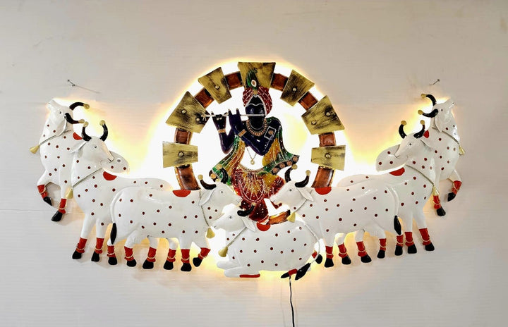 7 Cow Krishna With Lighting - CRAFT HOUSE INC