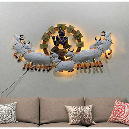 7 Cow Krishna With Lighting - CRAFT HOUSE INC