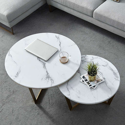 Metallic Marble Coffee Table (Set of 2)