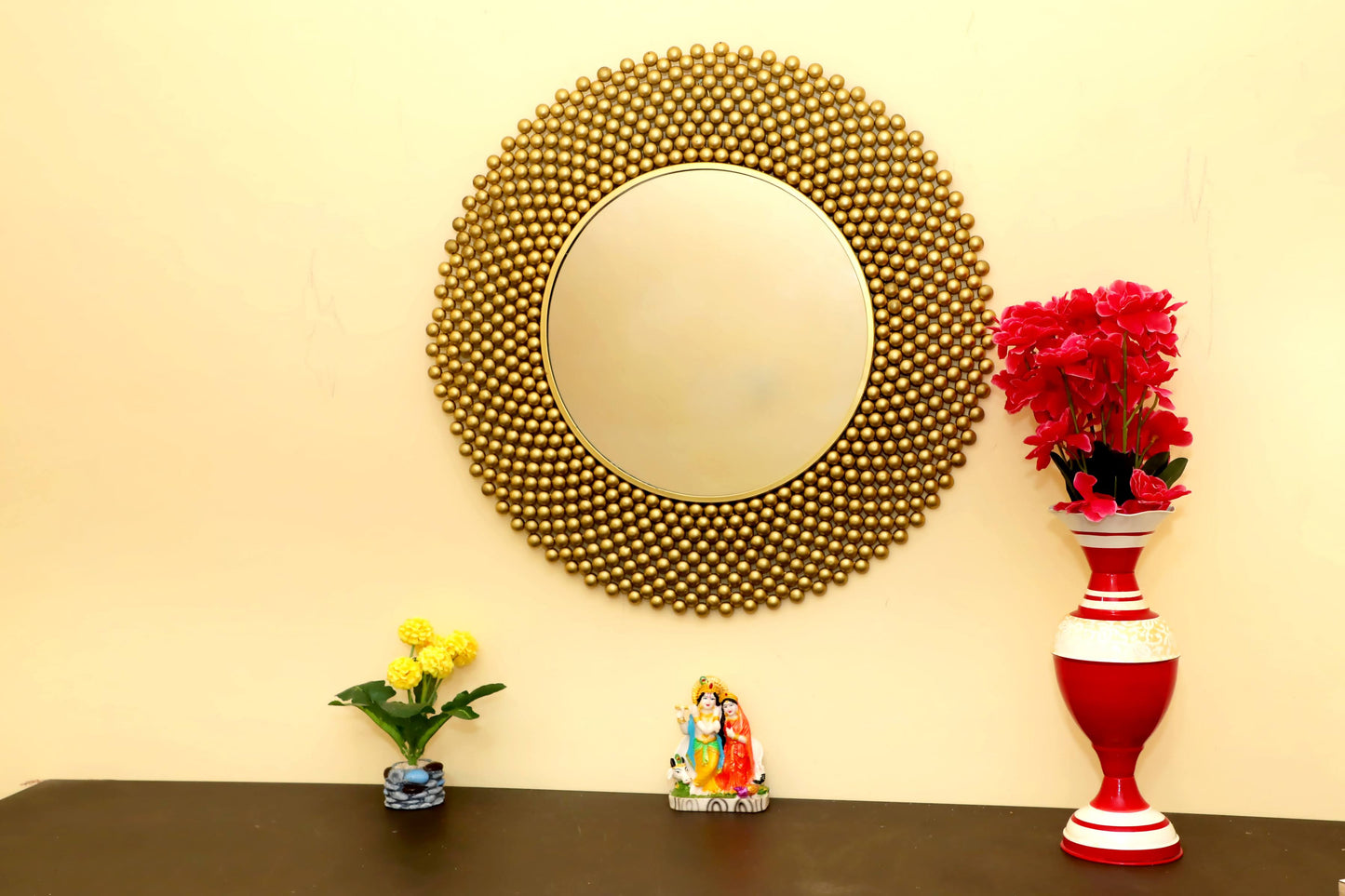 New Classic -Golden Round Shape Wall Mirror