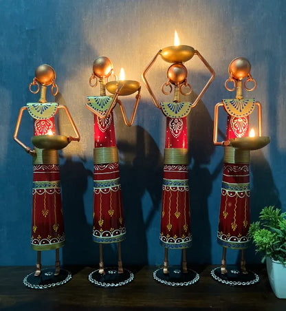 Metal Showpieces Doll set of-4