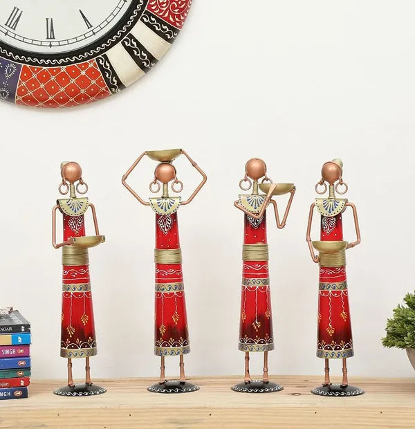 Metal Showpieces Doll set of-4