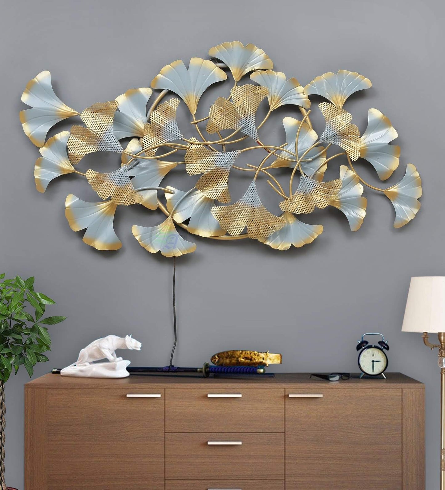 Water Lilly Metal Wall Hanging