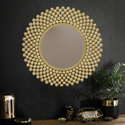 New Classic -Golden Round Shape Wall Mirror