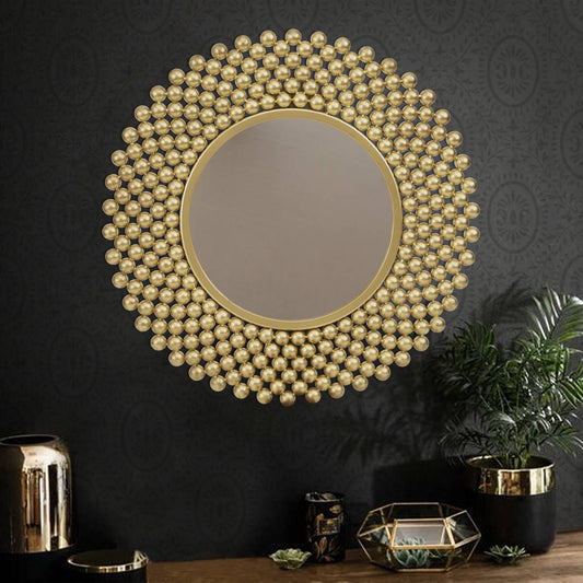 New Classic -Golden Round Shape Wall Mirror