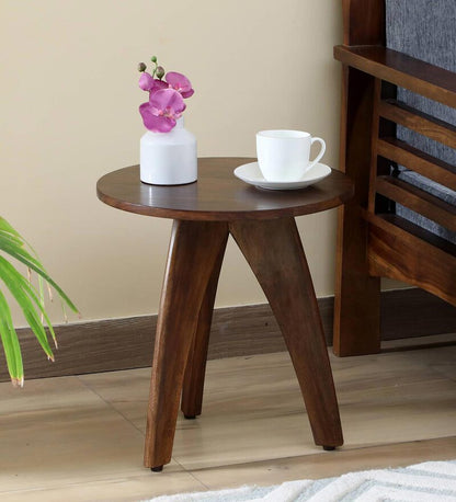 Walnut Matte Finish Wooden Side Table