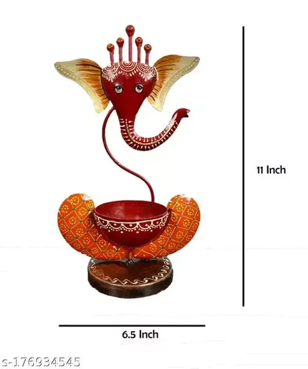 Metal ganesha T-Light Candle Holder