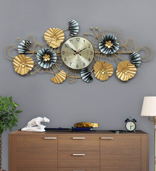 Flower Framed Wall Clock - CRAFT HOUSE INC