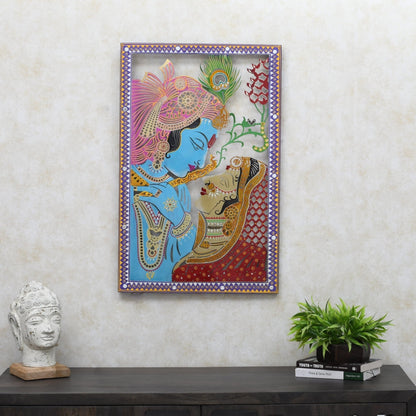 Framed Lord Radha Krishna Murals with Light - CRAFT HOUSE INC