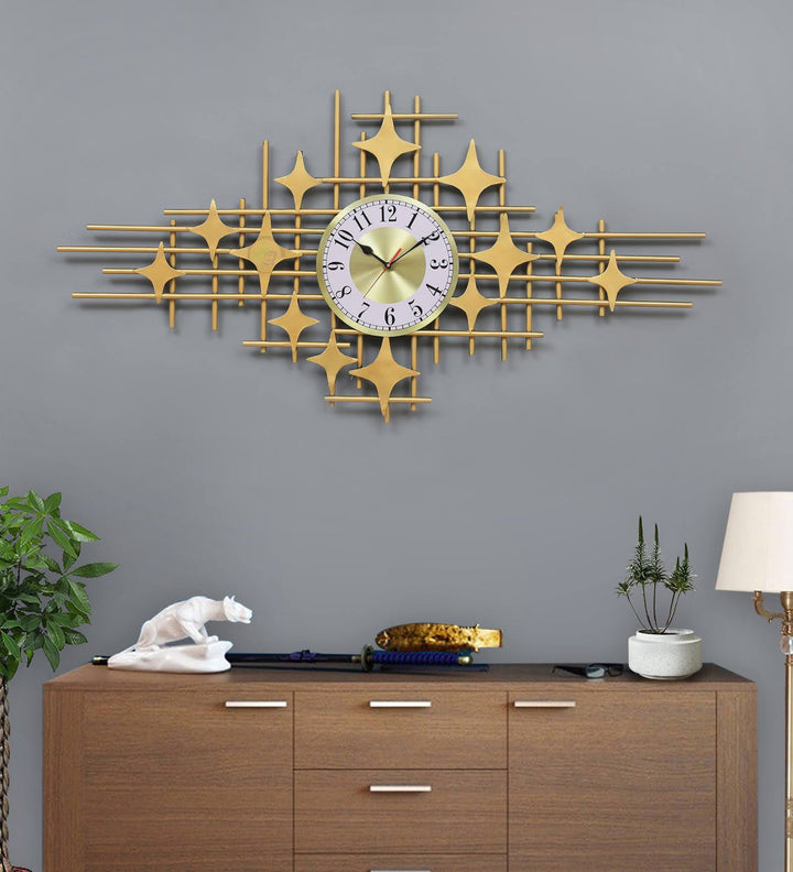 Geometric Design Star Wall Clock - CRAFT HOUSE INC