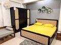 Cane Work King Size Bed with Wardrobe